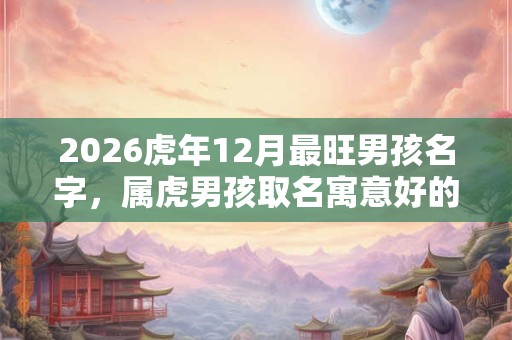 2026虎年12月最旺男孩名字，属虎男孩取名寓意好的字