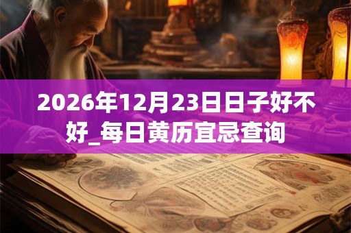 2026年12月23日日子好不好_每日黄历宜忌查询