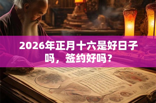 2026年正月十六是好日子吗，签约好吗？