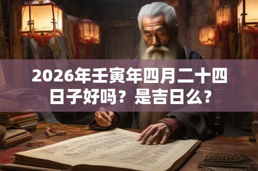 2026年壬寅年四月二十四日子好吗？是吉日么？