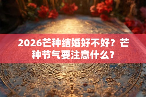 2026芒种结婚好不好？芒种节气要注意什么？