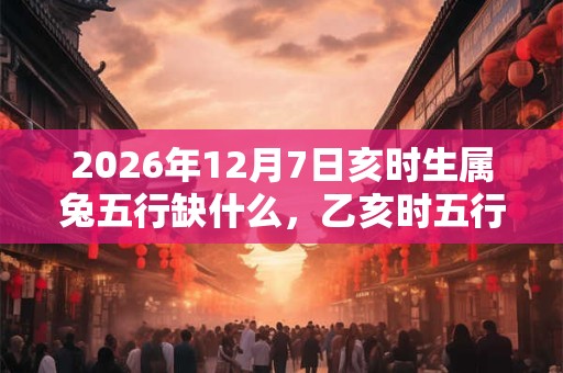 2026年12月7日亥时生属兔五行缺什么,乙亥时五行缺什么 2026年12月7日亥时生属兔五行缺什么,乙亥时五行缺什么