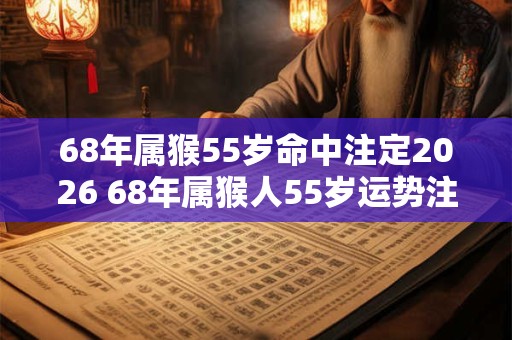 68年属猴55岁命中注定2026 68年属猴人55岁运势注定怎么样