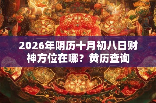 2026年阴历十月初八日财神方位在哪？黄历查询
