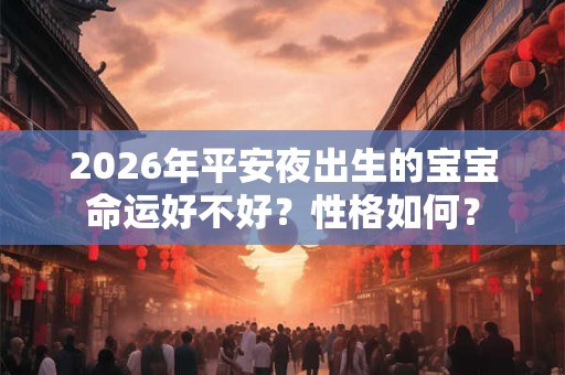 2026年平安夜出生的宝宝命运好不好？性格如何？