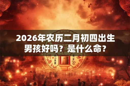 2026年农历二月初四出生男孩好吗？是什么命？
