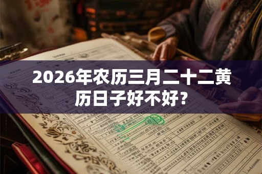 2026年农历三月二十二黄历日子好不好？