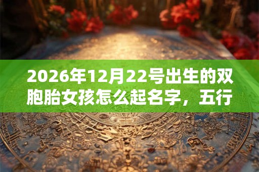 2026年12月22号出生的双胞胎女孩怎么起名字，五行属什么？