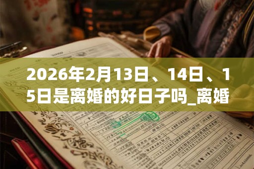 2026年2月13日、14日、15日是离婚的好日子吗_离婚可以吗
