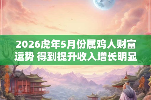 2026虎年5月份属鸡人财富运势 得到提升收入增长明显