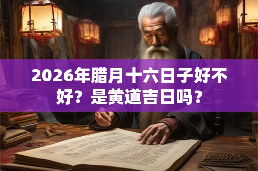 2026年腊月十六日子好不好？是黄道吉日吗？