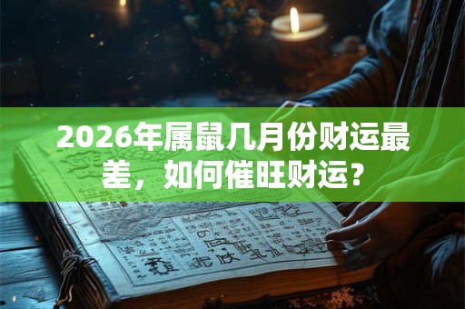 2026年属鼠几月份财运最差，如何催旺财运？