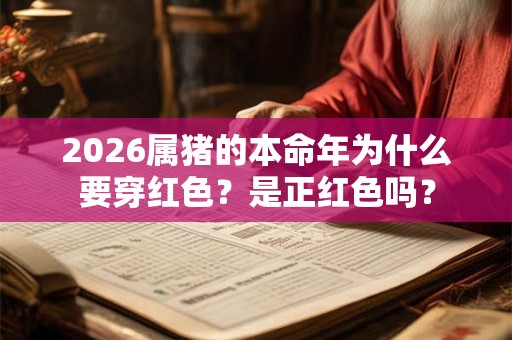 2026属猪的本命年为什么要穿红色？是正红色吗？
