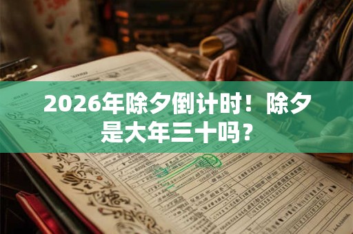2026年除夕倒计时！除夕是大年三十吗？