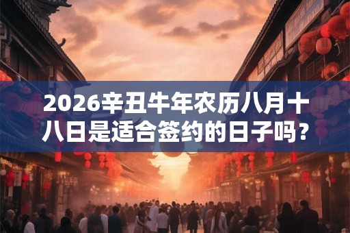2026辛丑牛年农历八月十八日是适合签约的日子吗？