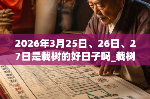 2026年3月25日、26日、27日是栽树的好日子吗_栽树可以吗