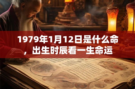 1979年1月12日是什么命，出生时辰看一生命运