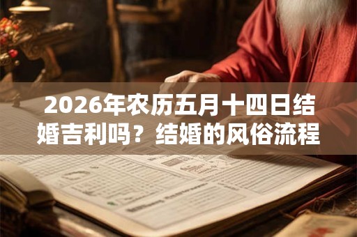2026年农历五月十四日结婚吉利吗？结婚的风俗流程