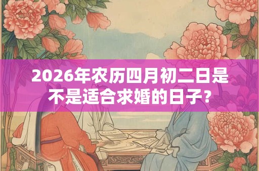 2026年农历四月初二日是不是适合求婚的日子？
