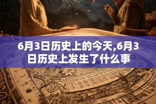 6月3日历史上的今天,6月3日历史上发生了什么事