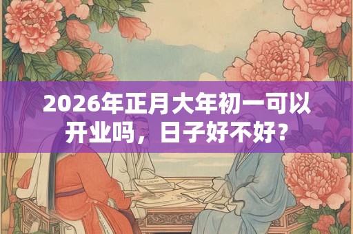 2026年正月大年初一可以开业吗，日子好不好？