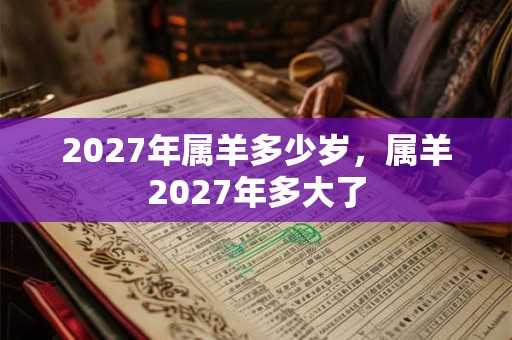 2027年属羊多少岁，属羊2027年多大了
