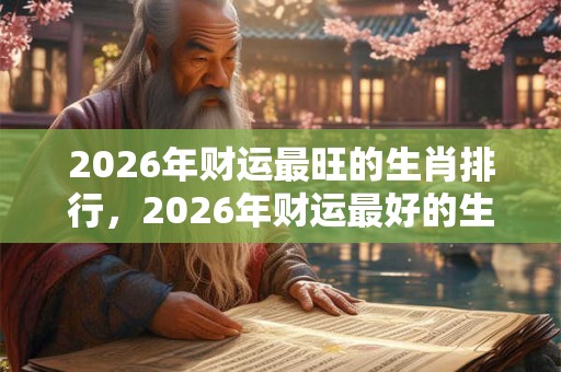 2026年财运最旺的生肖排行，2026年财运最好的生肖
