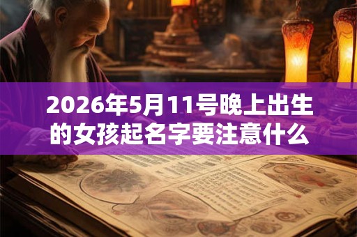 2026年5月11号晚上出生的女孩起名字要注意什么