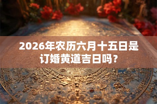 2026年农历六月十五日是订婚黄道吉日吗？