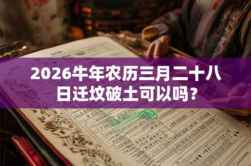2026牛年农历三月二十八日迁坟破土可以吗？