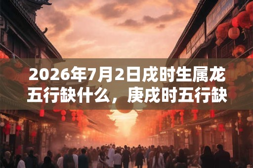 2026年7月2日戌时生属龙五行缺什么，庚戌时五行缺什么