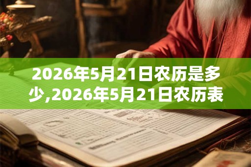 2026年5月21日农历是多少,2026年5月21日农历表