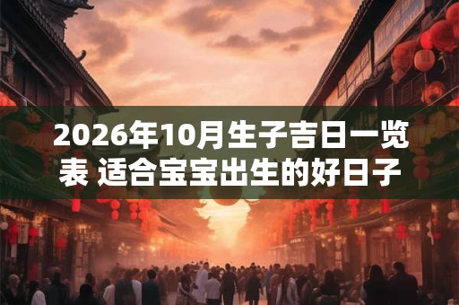 2026年10月生子吉日一览表 适合宝宝出生的好日子