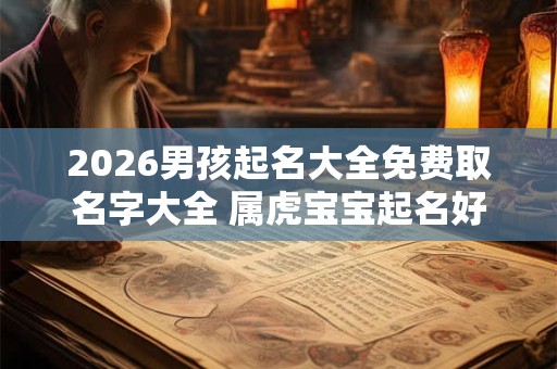 2026男孩起名大全免费取名字大全 属虎宝宝起名好听大气