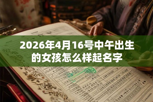 2026年4月16号中午出生的女孩怎么样起名字
