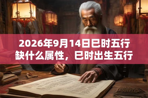 2026年9月14日巳时五行缺什么属性，巳时出生五行缺什么