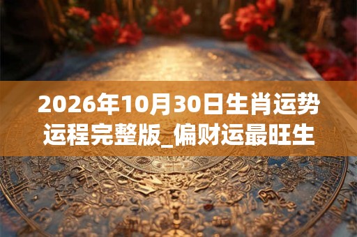 2026年10月30日生肖运势运程完整版_偏财运最旺生肖