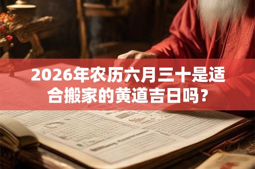 2026年农历六月三十是适合搬家的黄道吉日吗？