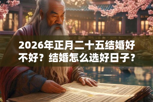2026年正月二十五结婚好不好？结婚怎么选好日子？