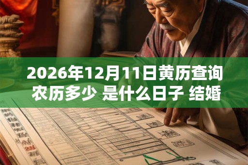 2026年12月11日黄历查询 农历多少 是什么日子 结婚吉时