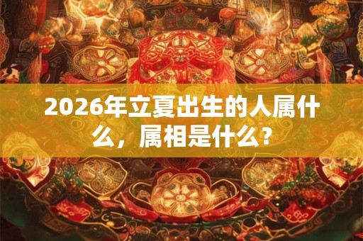 2026年立夏出生的人属什么，属相是什么？