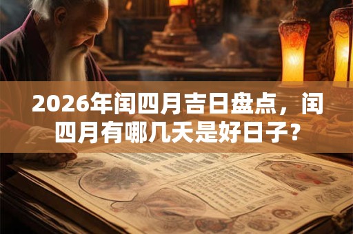 2026年闰四月吉日盘点，闰四月有哪几天是好日子？