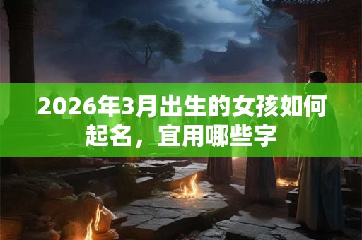 2026年3月出生的女孩如何起名，宜用哪些字