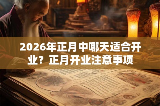 2026年正月中哪天适合开业？正月开业注意事项