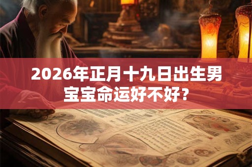2026年正月十九日出生男宝宝命运好不好？