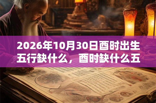 2026年10月30日酉时出生五行缺什么，酉时缺什么五行