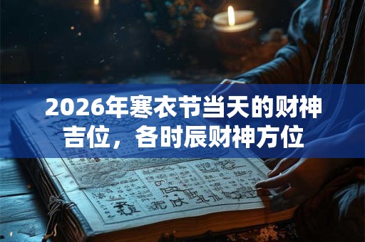 2026年寒衣节当天的财神吉位，各时辰财神方位