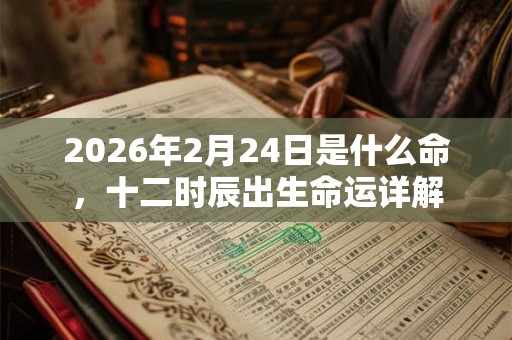 2026年2月24日是什么命，十二时辰出生命运详解