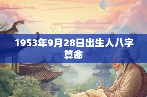1953年9月28日出生人八字算命 1953年9月28日出生人八字算命