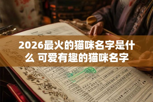 2026最火的猫咪名字是什么 可爱有趣的猫咪名字 2026最火的猫咪名字是什么 可爱有趣的猫咪名字